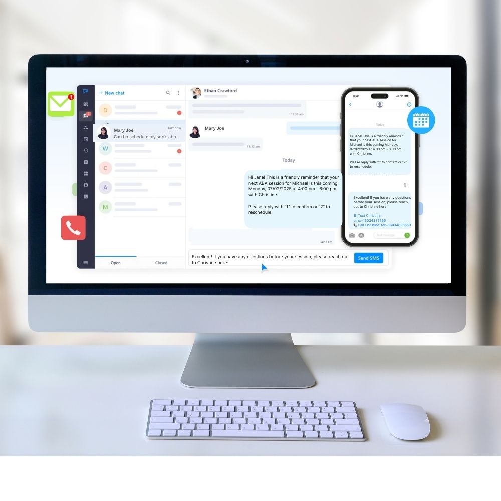 client retention & engagement for aba therapy & behavioral health clinics 14 sms web chat aba marketing aba sms web chat aba marketing